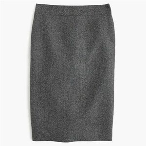 J. Crew No. 2 Pencil Skirt in Donegal Wool Gray Size 6